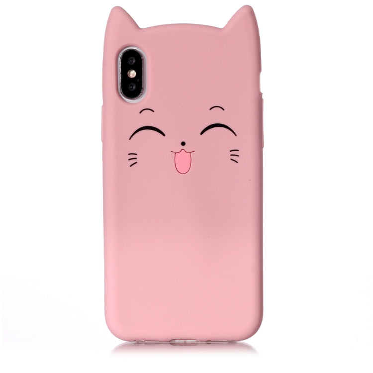 For iPhone X / XS Cheshire Cat Pattern Silicone Protective Case