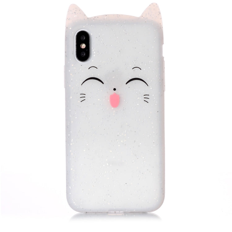 For iPhone X / XS Cheshire Cat Pattern Silicone Protective Case