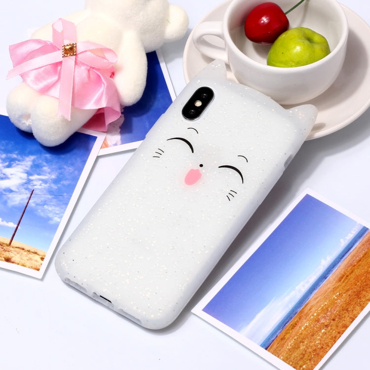 For iPhone X / XS Cheshire Cat Pattern Silicone Protective Case