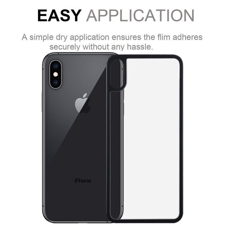 For iPhone X / XS 9H Anti-fingerprint Plasma Full Screen Carbon Fiber Scrub Back Film