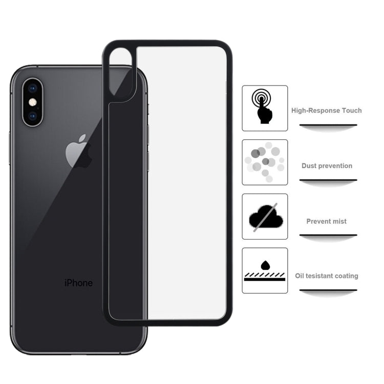 For iPhone X / XS 9H Anti-fingerprint Plasma Full Screen Carbon Fiber Scrub Back Film