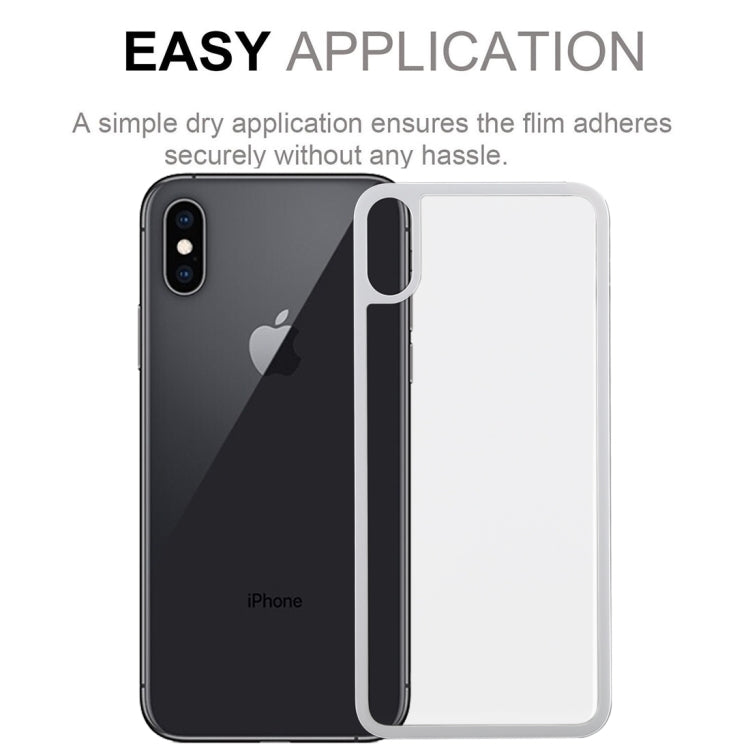 For iPhone X / XS 9H Anti-fingerprint Plasma Full Screen Carbon Fiber Scrub Back Film