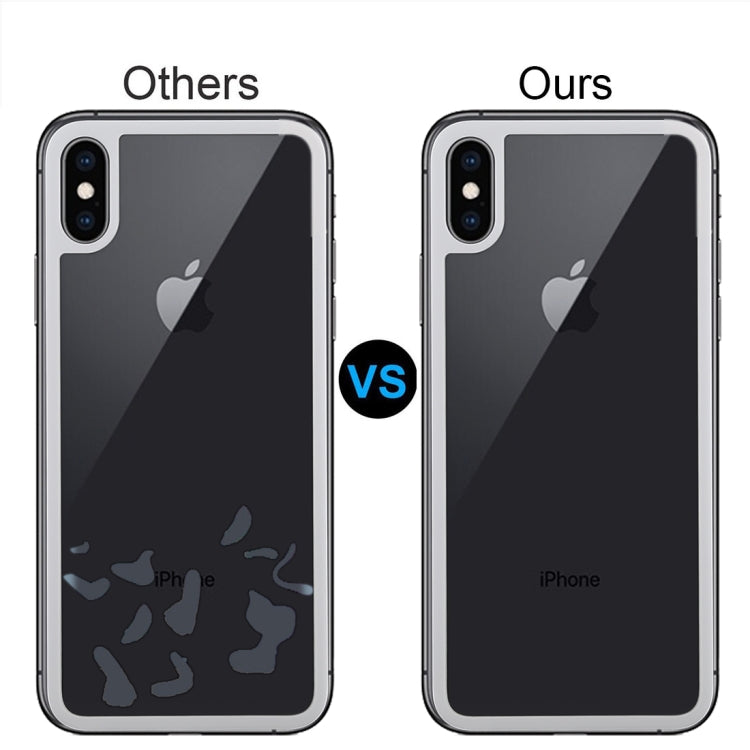 For iPhone X / XS 9H Anti-fingerprint Plasma Full Screen Carbon Fiber Scrub Back Film