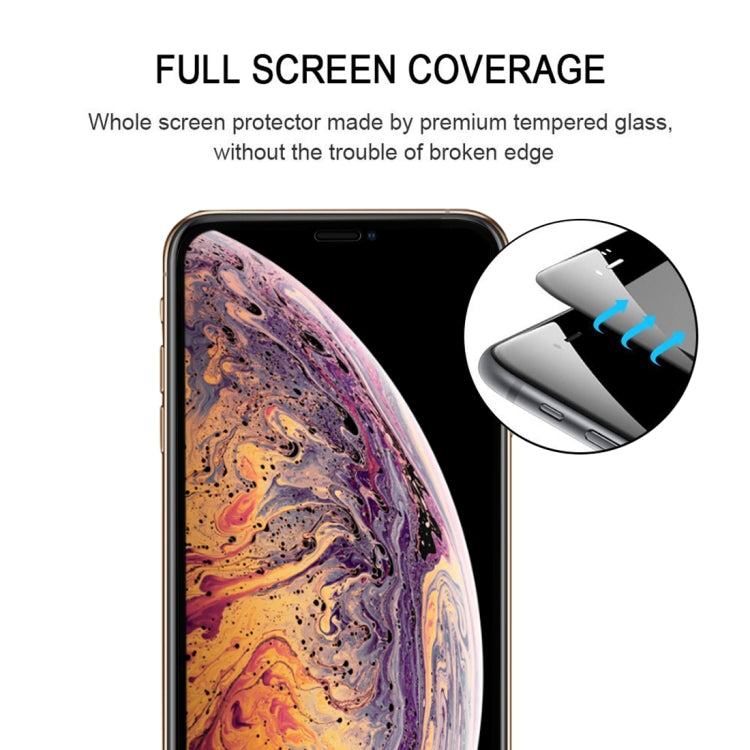 For iPhone XS 9H Plasma Oiling Full Screen Tempered Glass Film (Black)