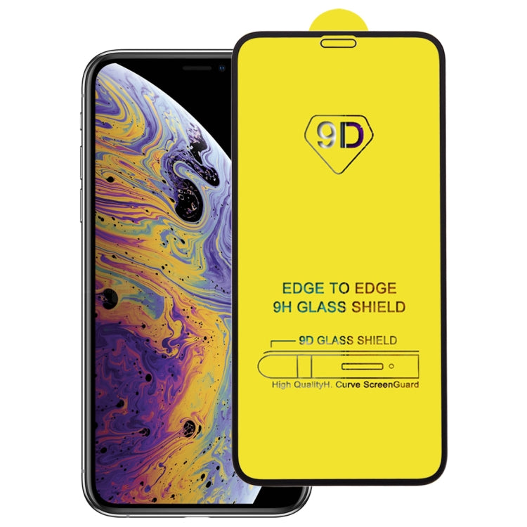 For iPhone XS 9H Plasma Oiling Full Screen Tempered Glass Film (Black)