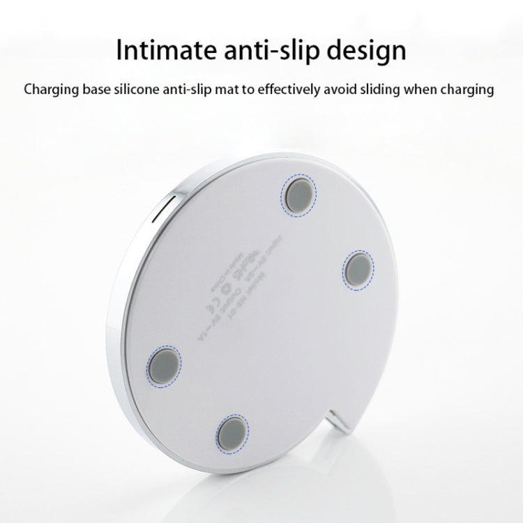 5W Ultrathin Intelligent Recognition Circular Fast Charging Qi Standard Wireless Charger