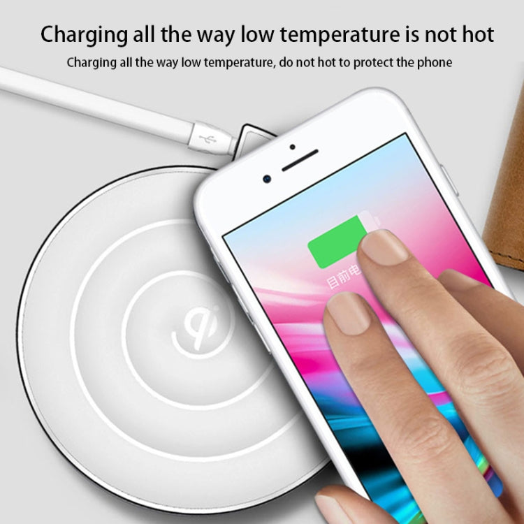 5W Ultrathin Intelligent Recognition Circular Fast Charging Qi Standard Wireless Charger