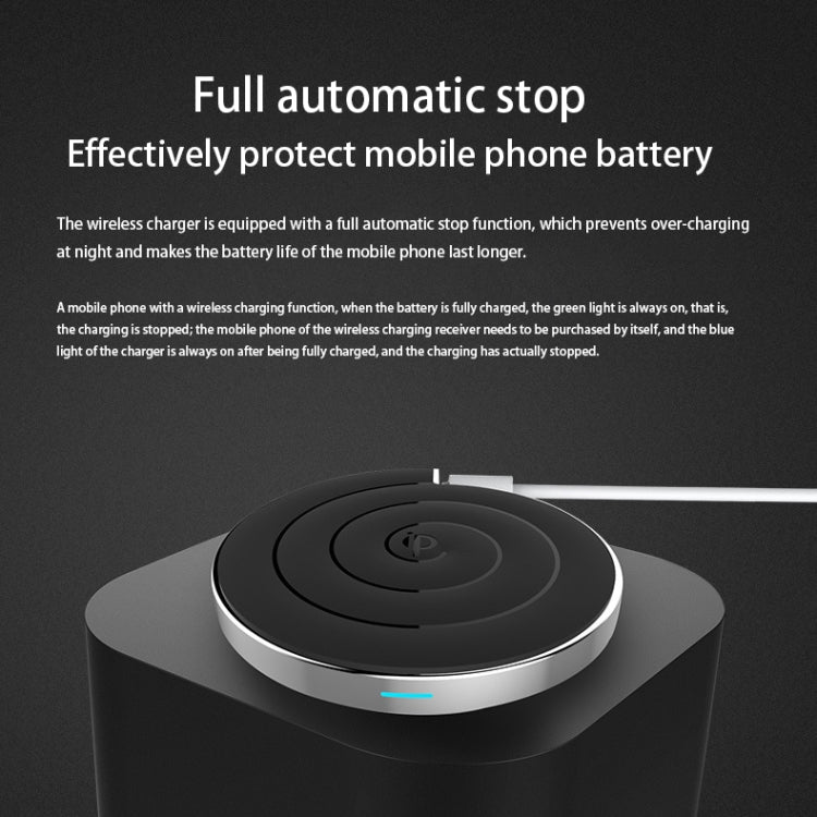 5W Ultrathin Intelligent Recognition Circular Fast Charging Qi Standard Wireless Charger