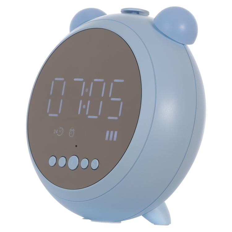 JKR Portable Mirror Alarm Clock Bluetooth V5.0 Desktop Speaker, Support TF Card & FM & AUX