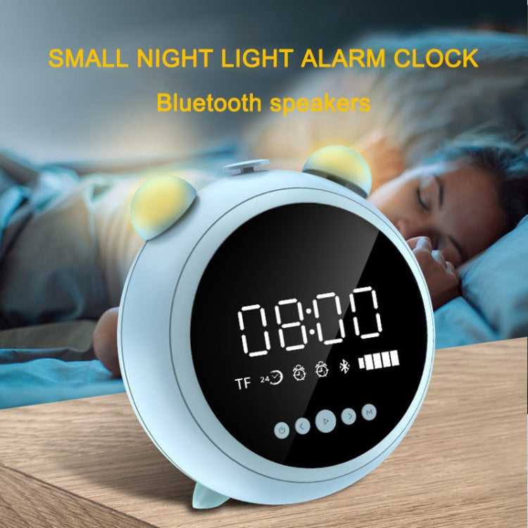 JKR Portable Mirror Alarm Clock Bluetooth V5.0 Desktop Speaker, Support TF Card & FM & AUX