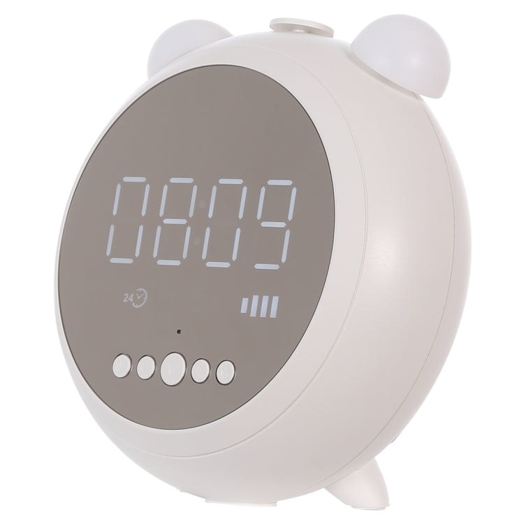 JKR Portable Mirror Alarm Clock Bluetooth V5.0 Desktop Speaker, Support TF Card & FM & AUX