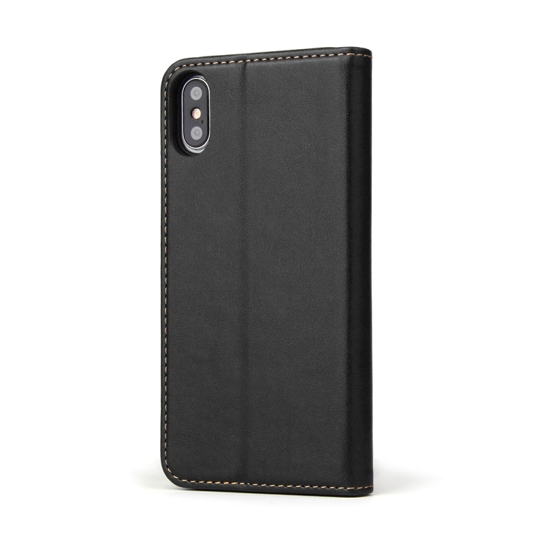 For iPhone X / XS Horizontal Flip PU Leather Case with Holder & Card Slots & Wallet