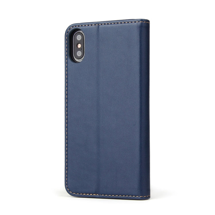 For iPhone X / XS Horizontal Flip PU Leather Case with Holder & Card Slots & Wallet