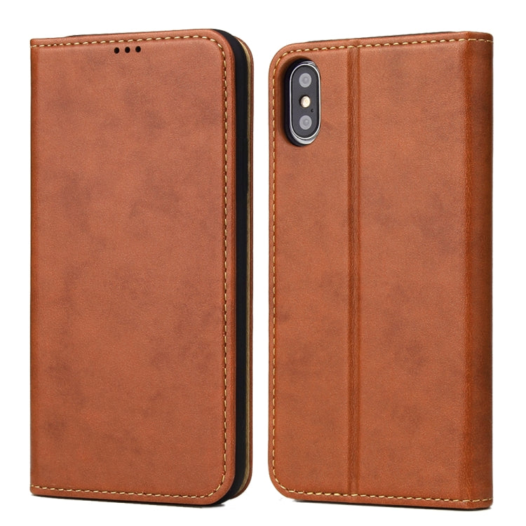For iPhone X / XS Horizontal Flip PU Leather Case with Holder & Card Slots & Wallet