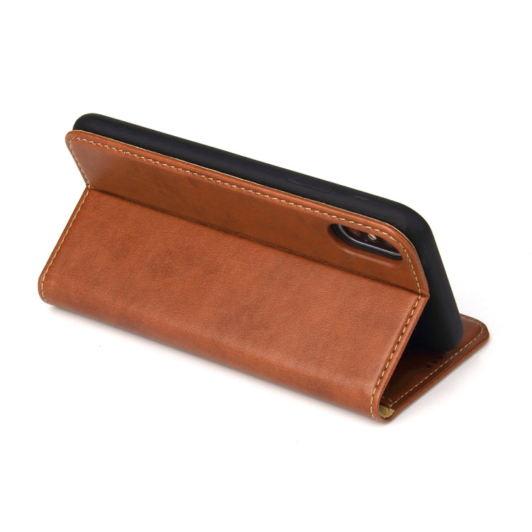 For iPhone X / XS Horizontal Flip PU Leather Case with Holder & Card Slots & Wallet