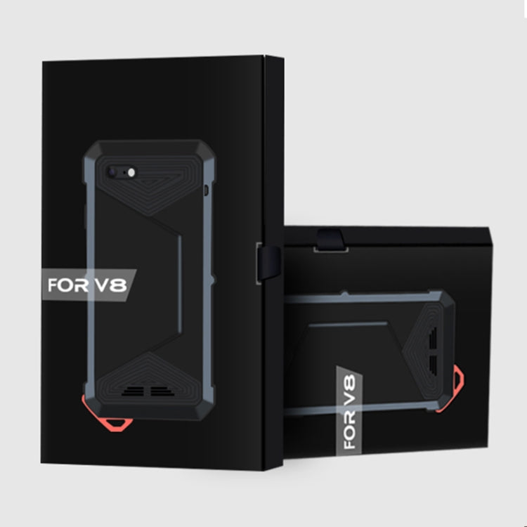 For iPhone X / XS V8 Waterproof Dustproof Shockproof Aluminum Alloy + Tempered Glass + Silicone Case