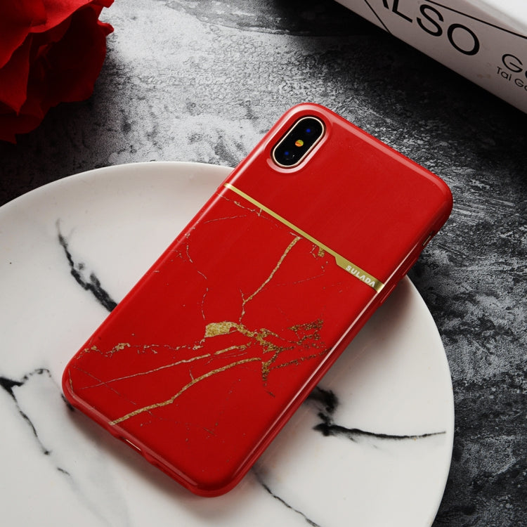 For iPhone X / XS SULADA Marble Series Scratch Resistant TPU Case