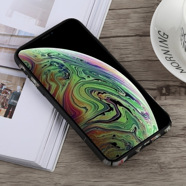 For iPhone XS Luminous Morning Glory Pattern PC Protective Case