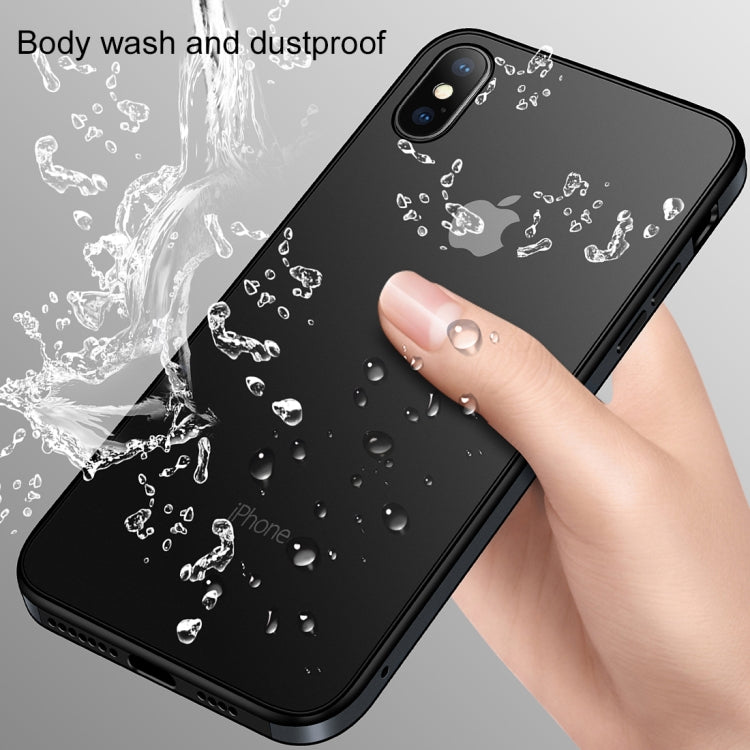 For iPhone X / XS SULADA Shockproof Aviation Aluminum Metal frame + TPU + Frosted Back Plate Case (Red)