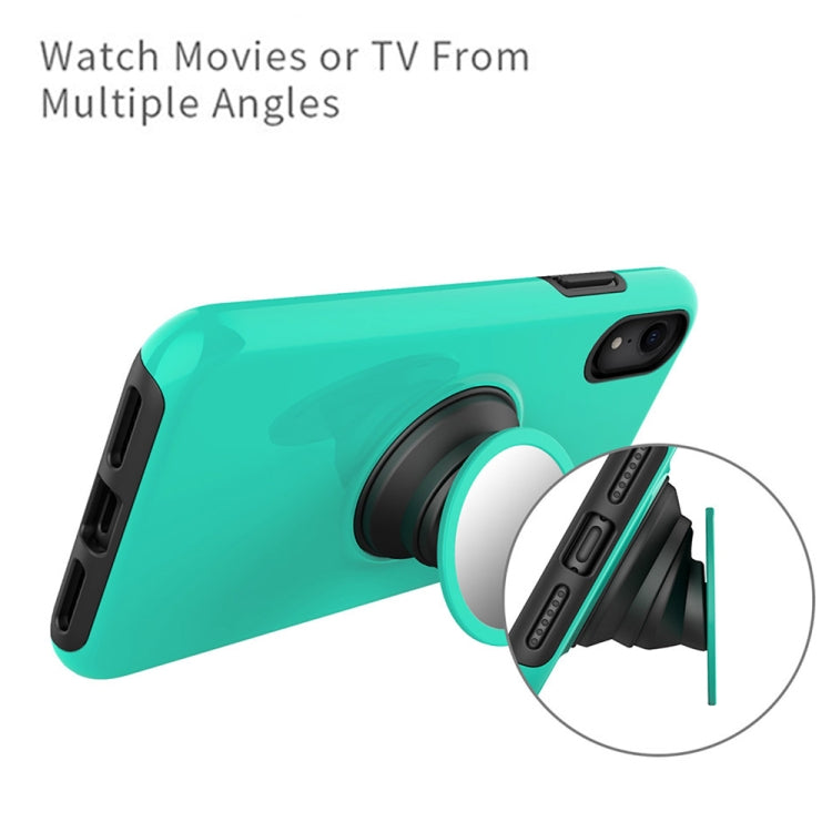 For iPhone X / XS Shockproof Airbag Mirror Case with Magnetic Holder