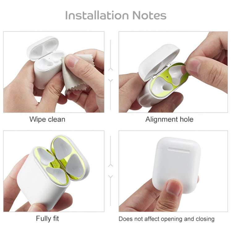 Metal Dustproof Sticker for Apple AirPods 2 (Wireless Charging)