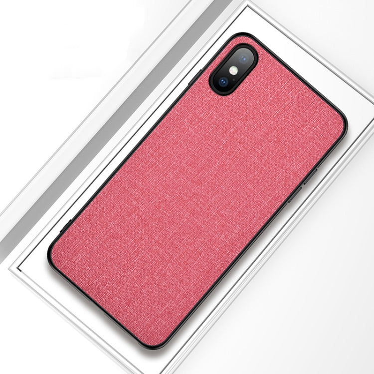 For iPhone X / XS Shockproof Cloth Texture PC+ TPU Protective Case
