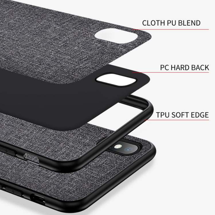 For iPhone X / XS Shockproof Cloth Texture PC+ TPU Protective Case