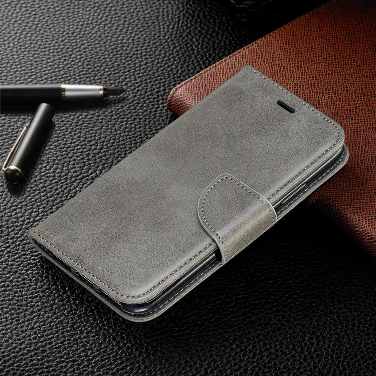 For iPhone X / XS Retro Lambskin Texture Pure Color Horizontal Flip PU Leather Case with Holder & Card Slots & Wallet & Lanyard