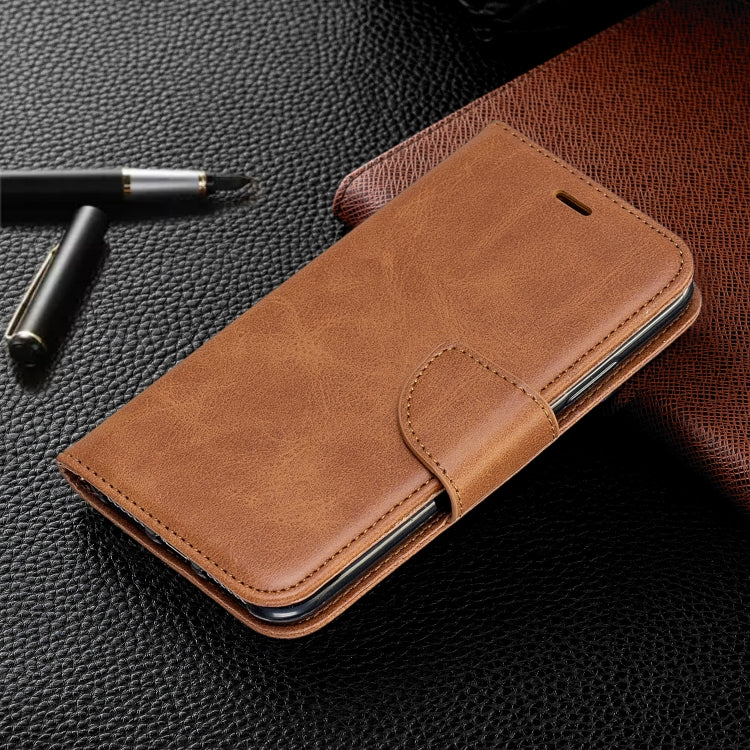 For iPhone X / XS Retro Lambskin Texture Pure Color Horizontal Flip PU Leather Case with Holder & Card Slots & Wallet & Lanyard