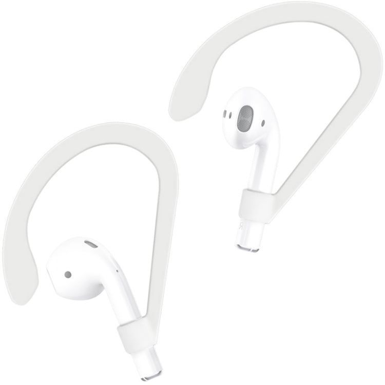 1 Pair IMAK For AirPods 1 / 2 Wireless Earphones Silicone Anti-lost Lanyard Ear Hook(White)
