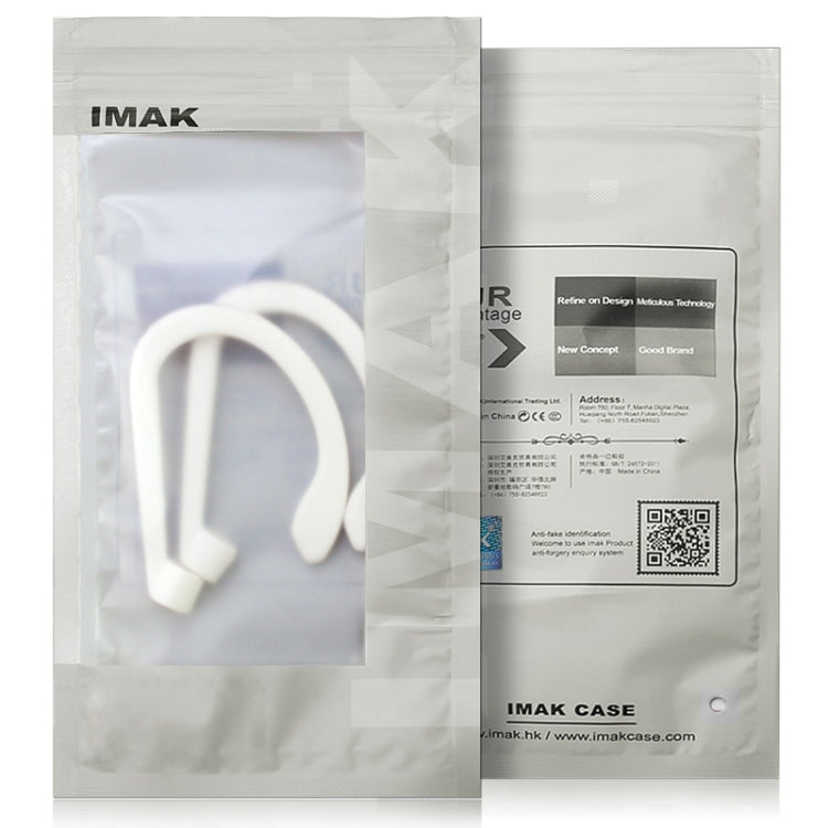 1 Pair IMAK For AirPods 1 / 2 Wireless Earphones Silicone Anti-lost Lanyard Ear Hook(White)