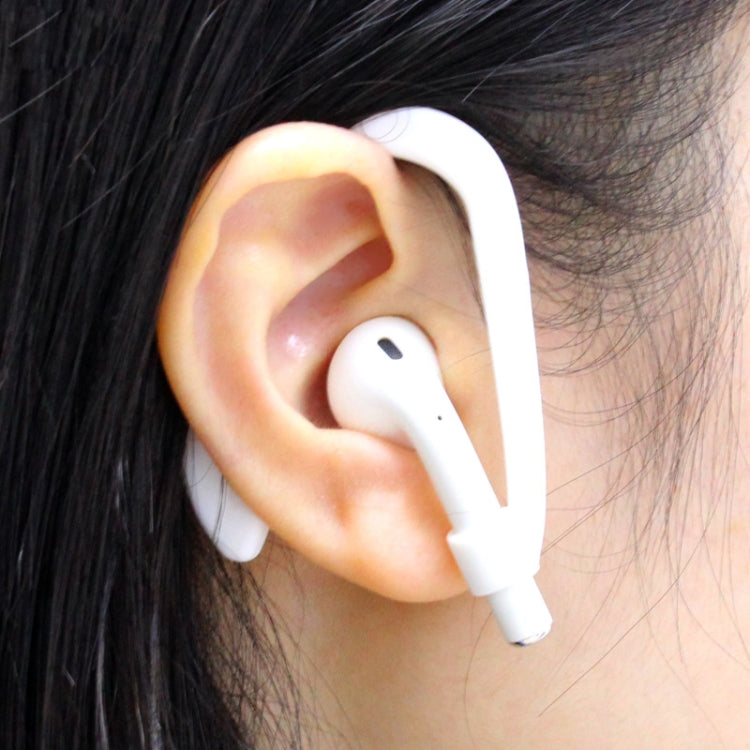 1 Pair IMAK For AirPods 1 / 2 Wireless Earphones Silicone Anti-lost Lanyard Ear Hook(White)
