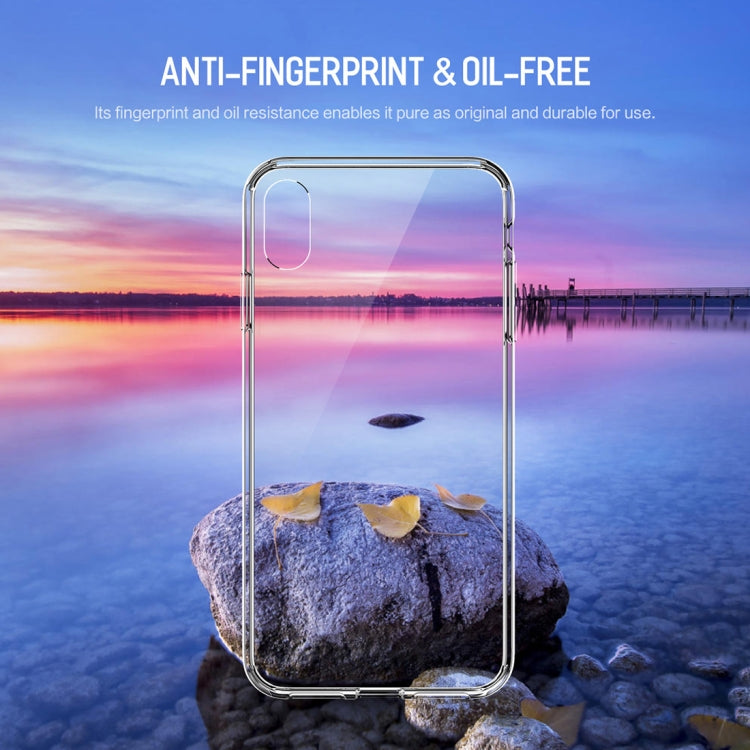 For iPhone X / XS ROCK Pure Series Slim TPU + HD PC Protective Case(Transparent)