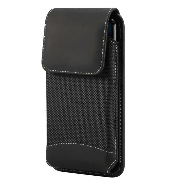 Universal Hanging Waist Oxford Cloth Case with Carabiner for 4.7-5. 2 inch Mobile Phones(Black)