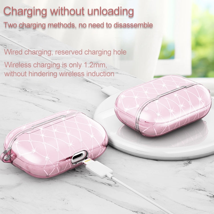 For AirPods Pro TPU Diamond Wireless Earphone Protective Case