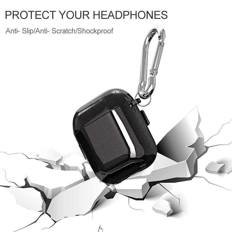 For AirPods 1 / 2 Metal Glitter PC Wireless Earphone Protective Case