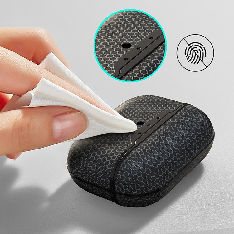 For AirPods Pro TPU Football Texture Wireless Earphone Protective Case (Black)