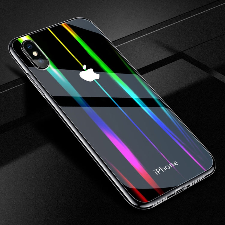 For iPhone X / XS Twilight Transparent Glass Case