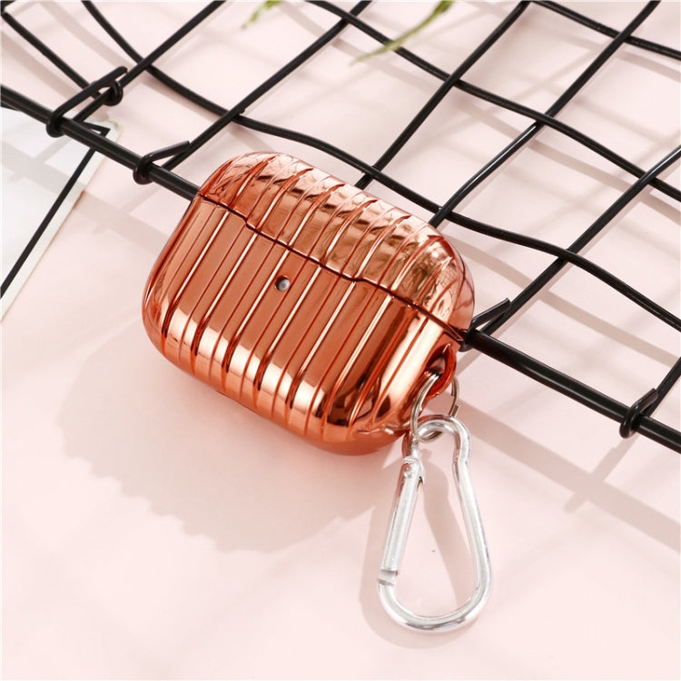 For AirPords Pro Bluetooth Earphone Electroplating Suitcase Protective Case with Buckle