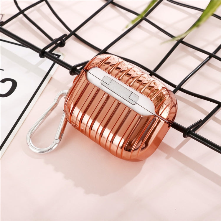 For AirPords Pro Bluetooth Earphone Electroplating Suitcase Protective Case with Buckle