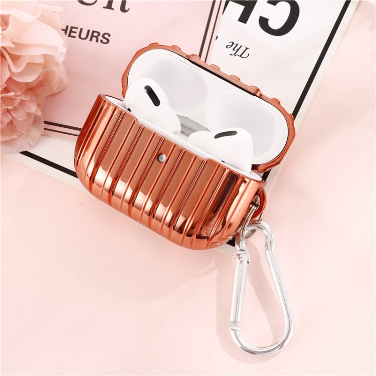 For AirPords Pro Bluetooth Earphone Electroplating Suitcase Protective Case with Buckle