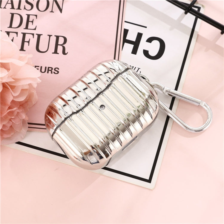 For AirPords Pro Bluetooth Earphone Electroplating Suitcase Protective Case with Buckle
