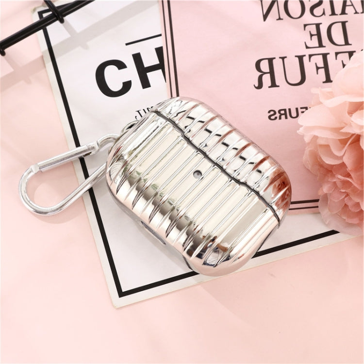 For AirPords Pro Bluetooth Earphone Electroplating Suitcase Protective Case with Buckle