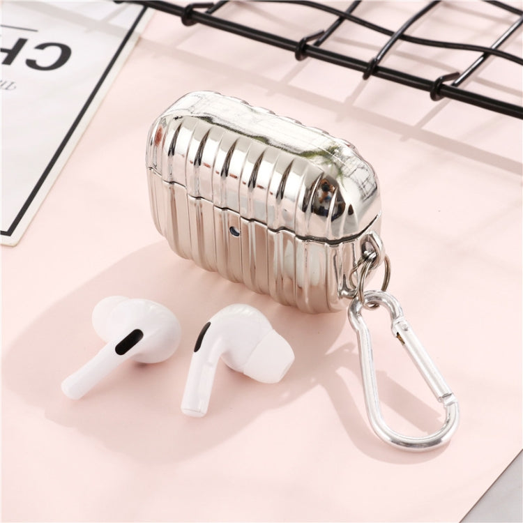 For AirPords Pro Bluetooth Earphone Electroplating Suitcase Protective Case with Buckle