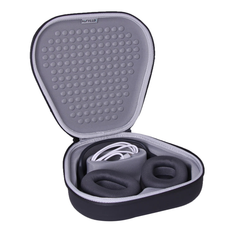 Hifylux AP-BF2 Waterproof Leather + EVA Headset Storage Bag for AirPods Max, with Smart Sleep Function