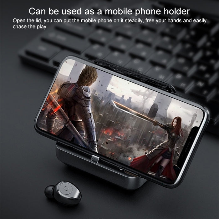 F9 TWS V5.0 Binaural Wireless Stereo Bluetooth Headset with Charging Case and Digital Display