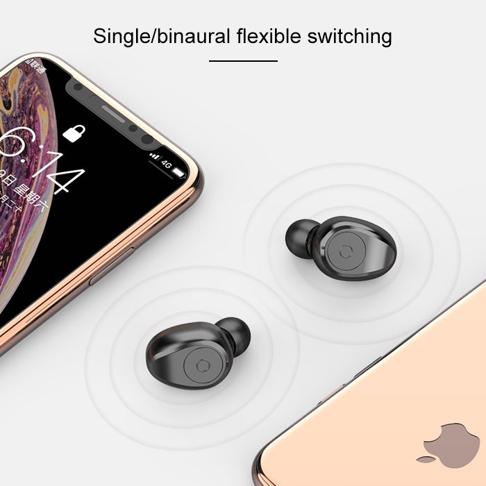 F9 TWS V5.0 Binaural Wireless Stereo Bluetooth Headset with Charging Case and Digital Display