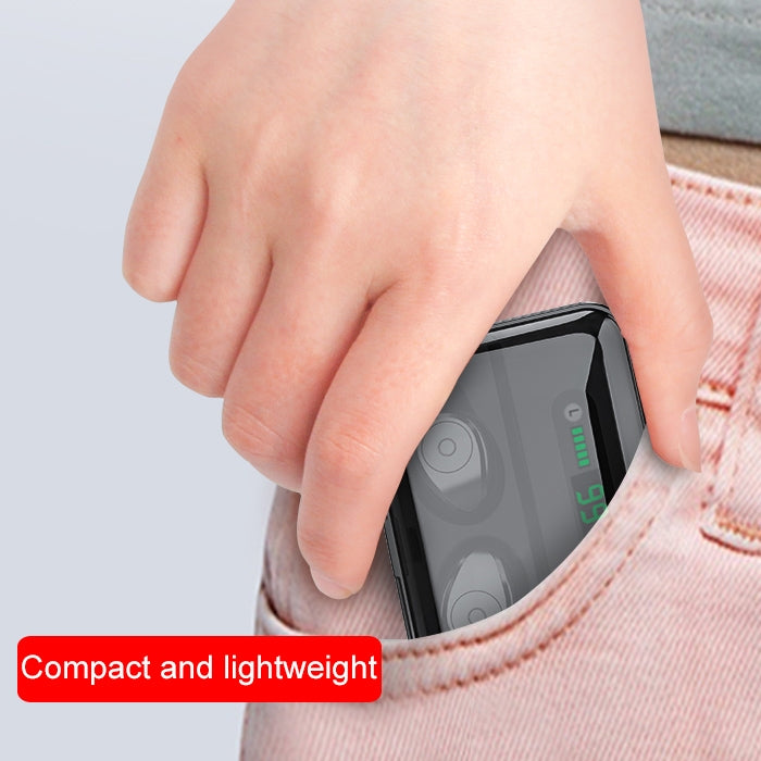 F9 TWS V5.0 Binaural Wireless Stereo Bluetooth Headset with Charging Case and Digital Display