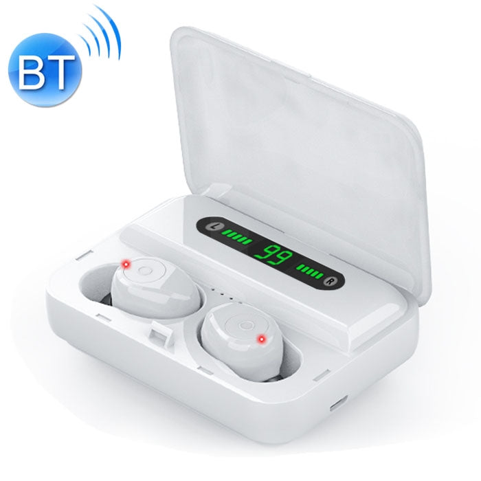 F9 TWS V5.0 Binaural Wireless Stereo Bluetooth Headset with Charging Case and Digital Display
