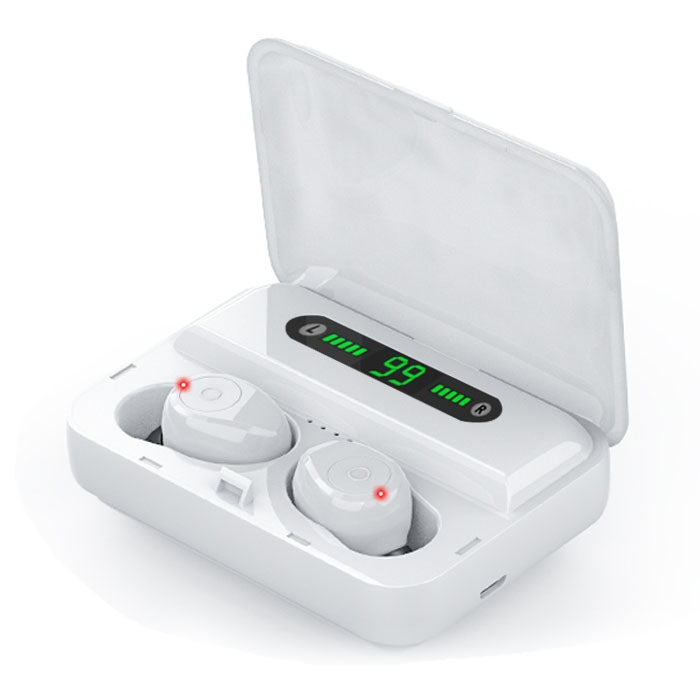 F9 TWS V5.0 Binaural Wireless Stereo Bluetooth Headset with Charging Case and Digital Display